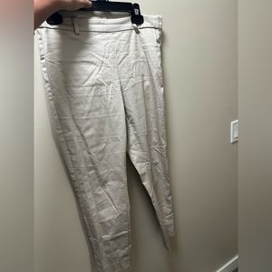 H&M straight leg off white pants